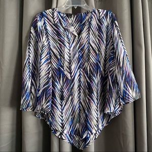 Banana Republic Colorful Fern Print Blouse. Size M.
